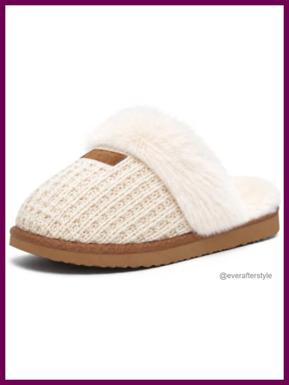 Fuzzy Memory Foam Slippers Faux Fur Lined Indoor Outdoor House Shoes